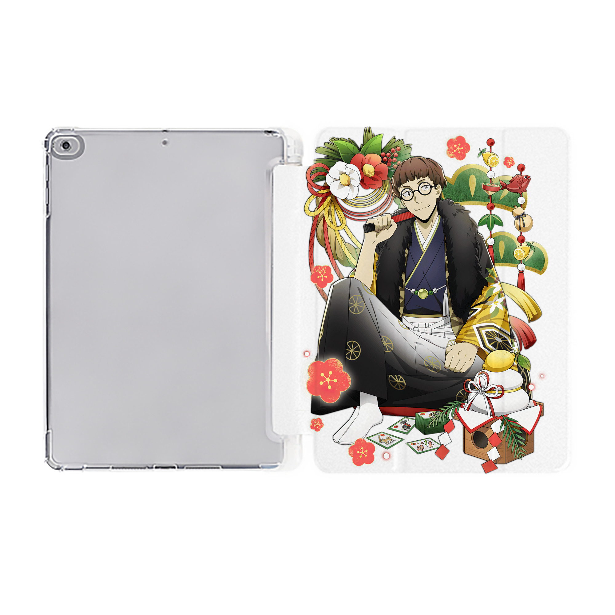 （画像用） 文豪ストレイドッグス Bungo Stray Dogs IPad ケース ペン収納付き 三つ折りスタンド PUレザー×シリコン 対応機種9.5/10.5/10.9インチ